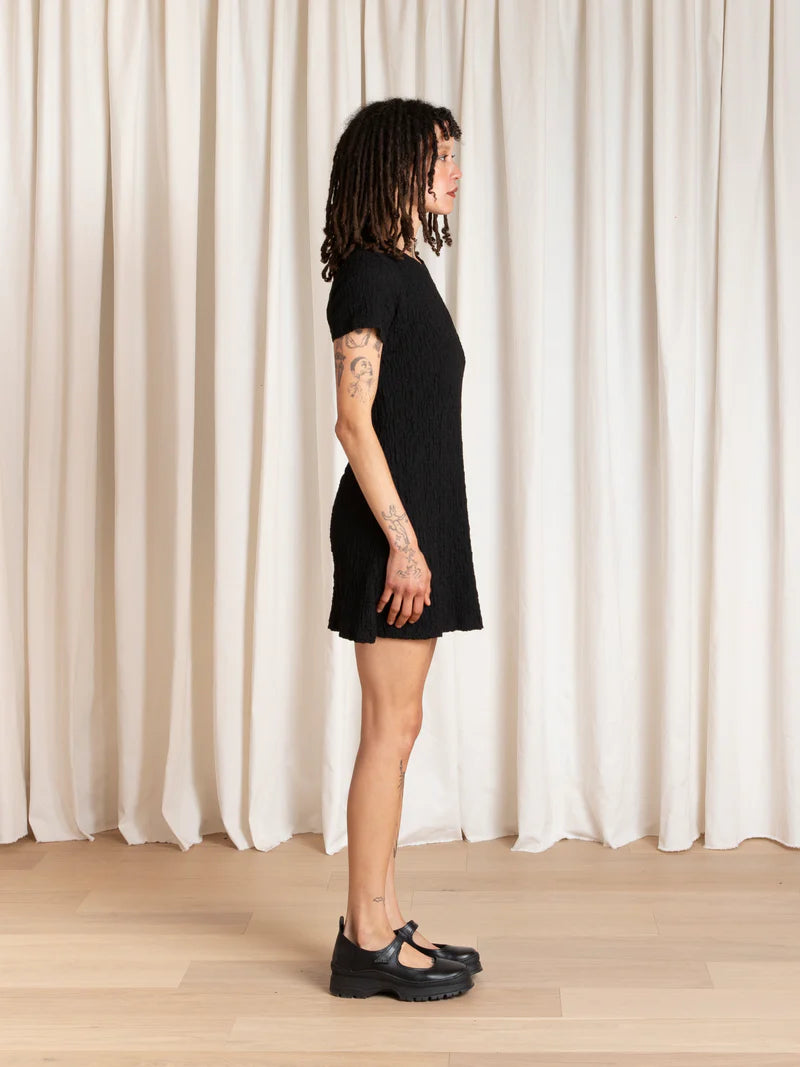 Mini Textured T-Shirt Dress
