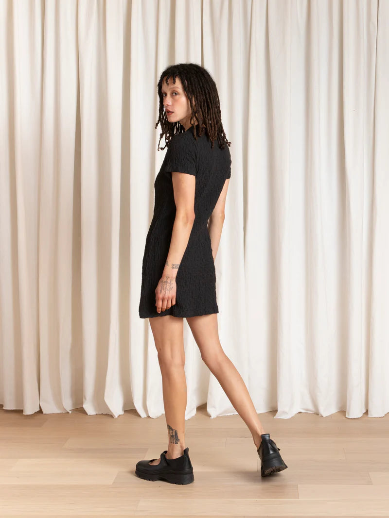 Mini Textured T-Shirt Dress