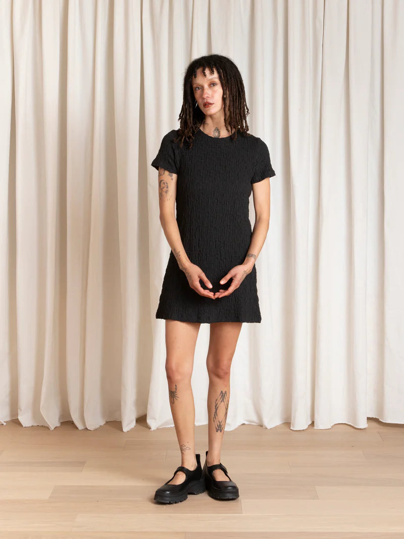 Mini Textured T-Shirt Dress