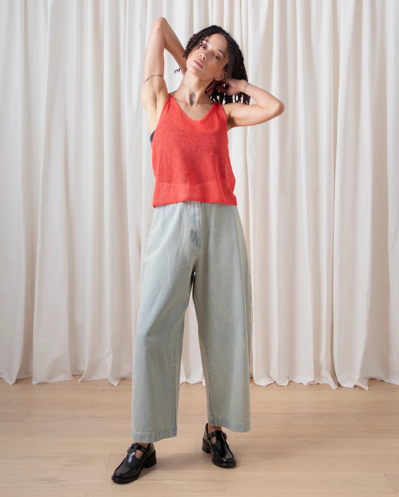Cropped Linen Tank