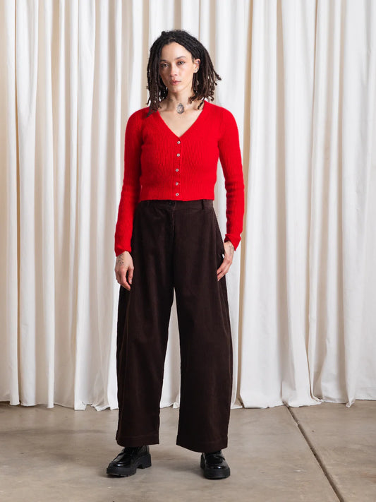 Loose Barrel Pant | Chocolate Corduroy