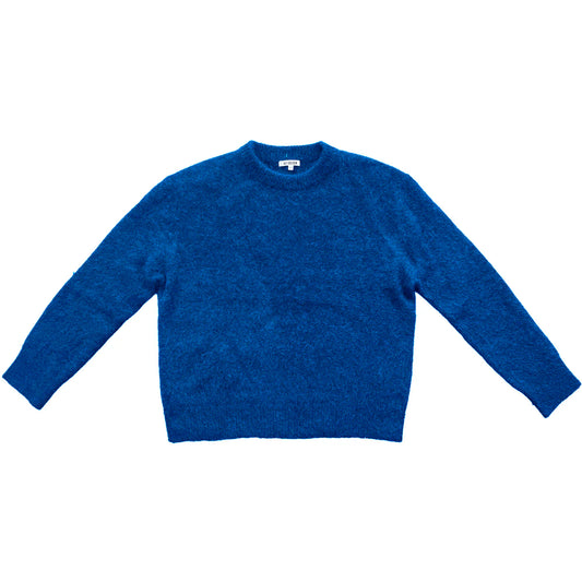 Oversized Mohair Pullover | Electric Teal