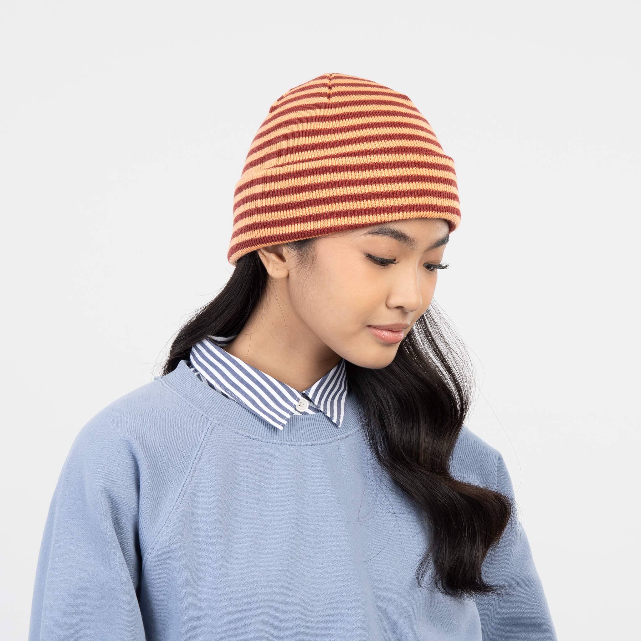 Simple Stripe Knit Beanie