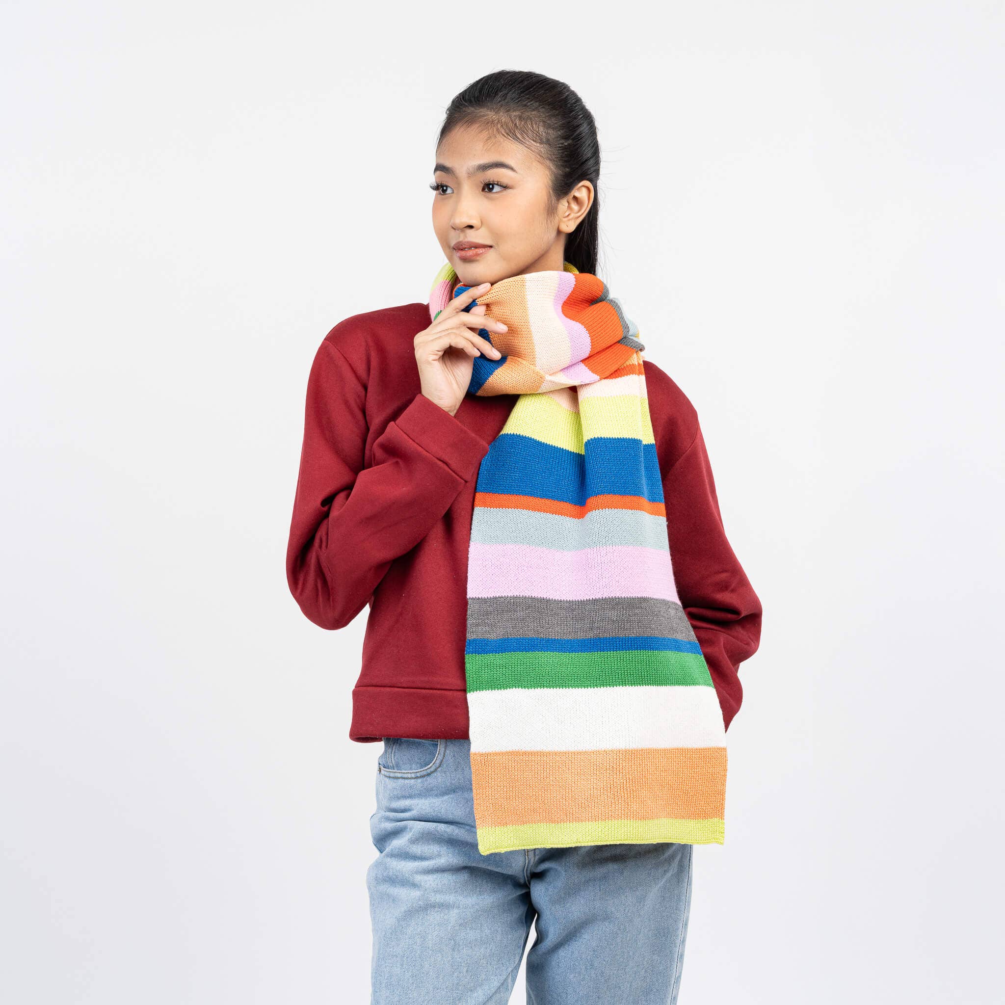 Multi Stripe Big Scarf