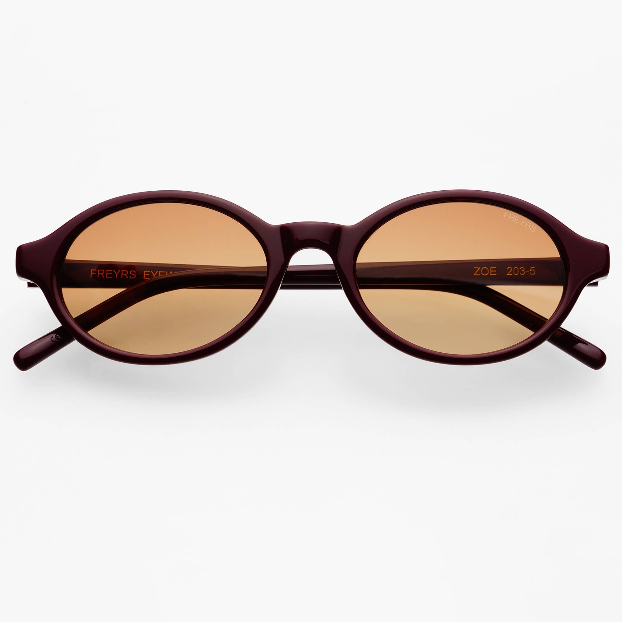 FREYRS Eyewear - Zoe Acetate Round Womens Sunglasses  : Burgundy