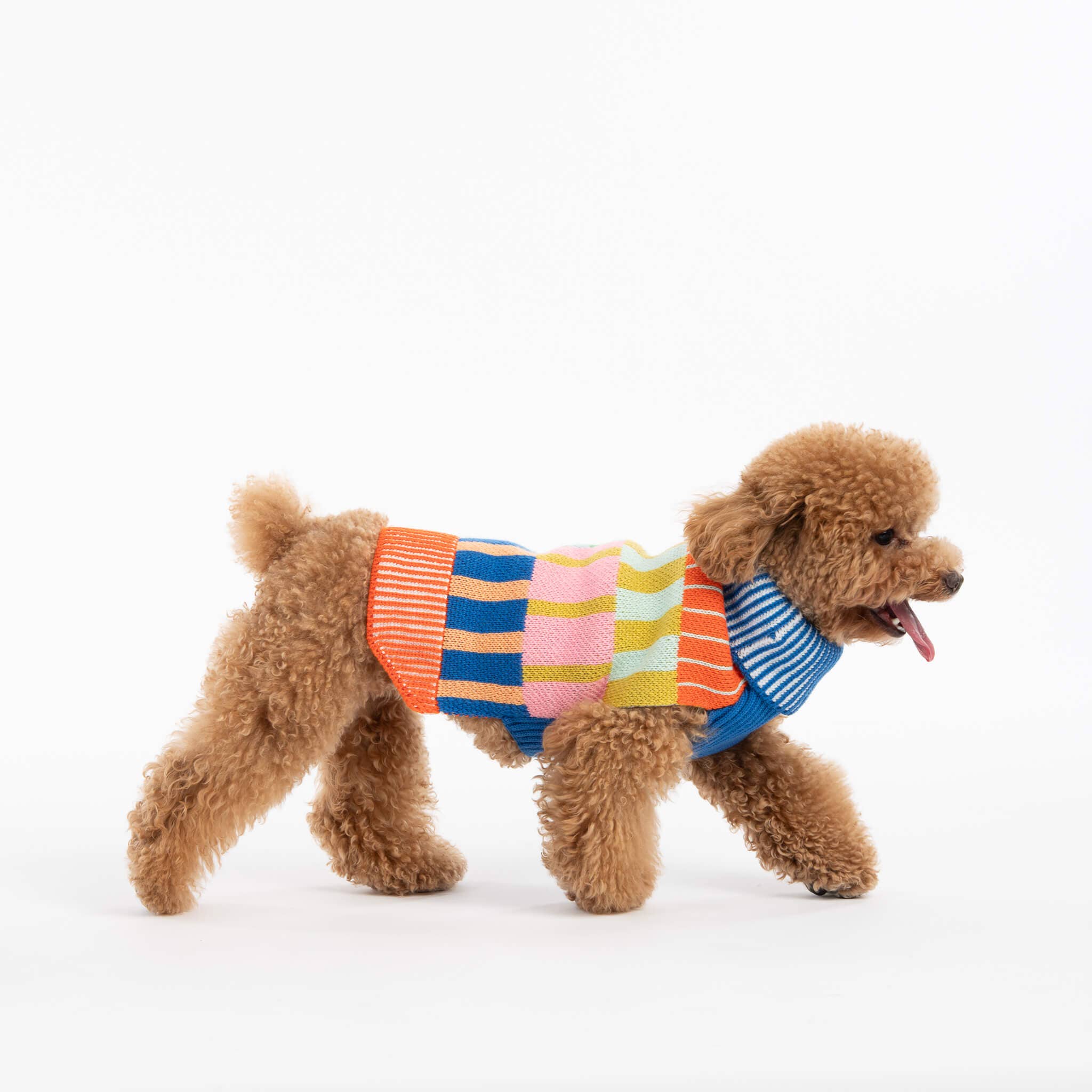 Patchwork Stripe Dog Sweater