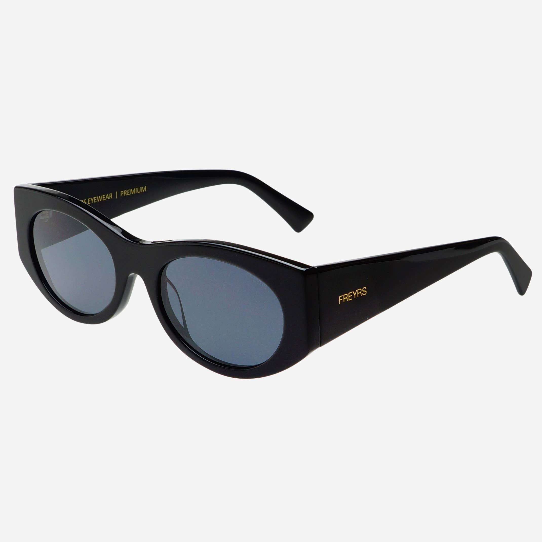 FREYRS Eyewear - Layla Acetate Oval Sunglasses  : Black