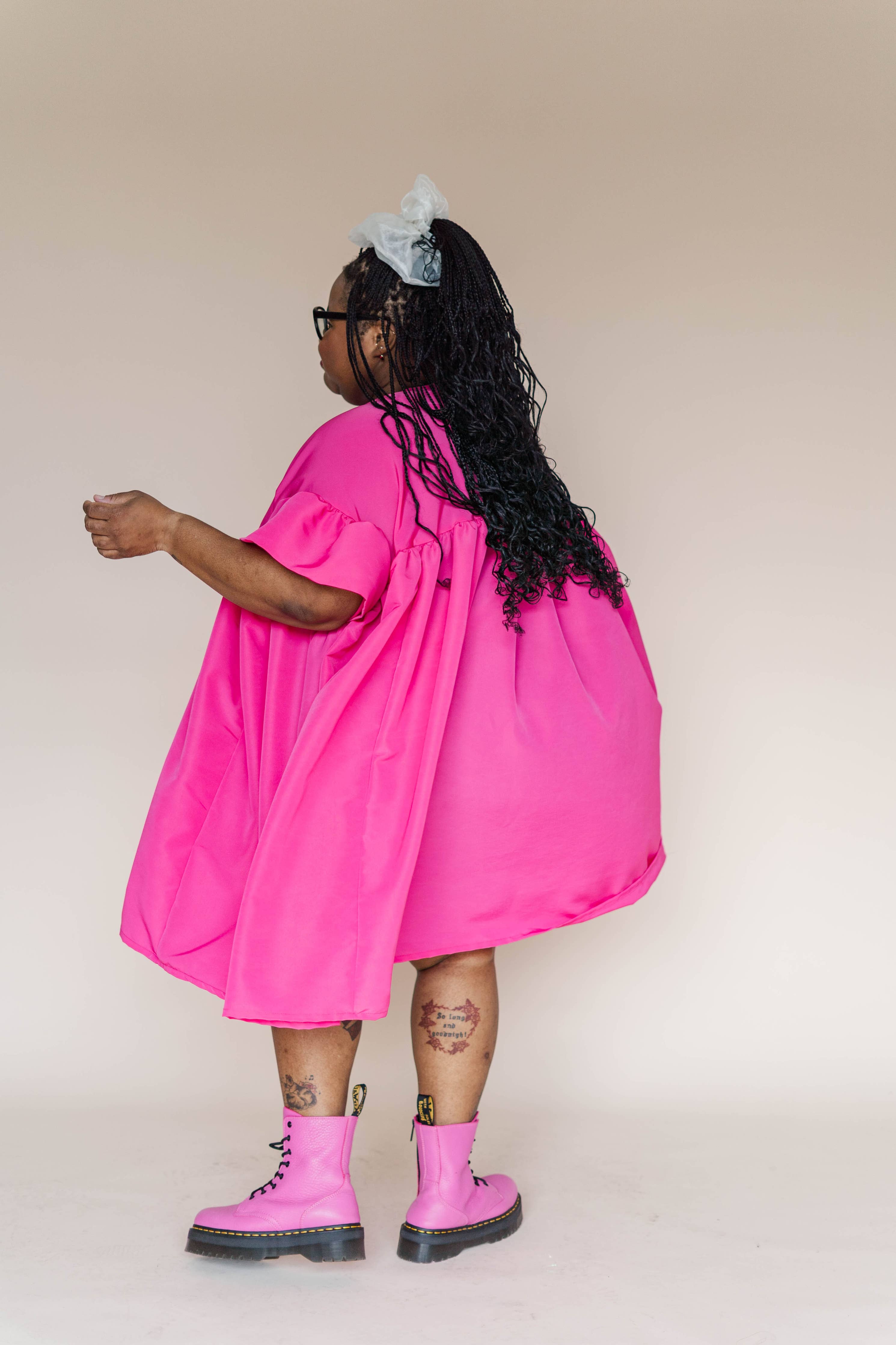 Hot Pink Mini Mushroom Dress