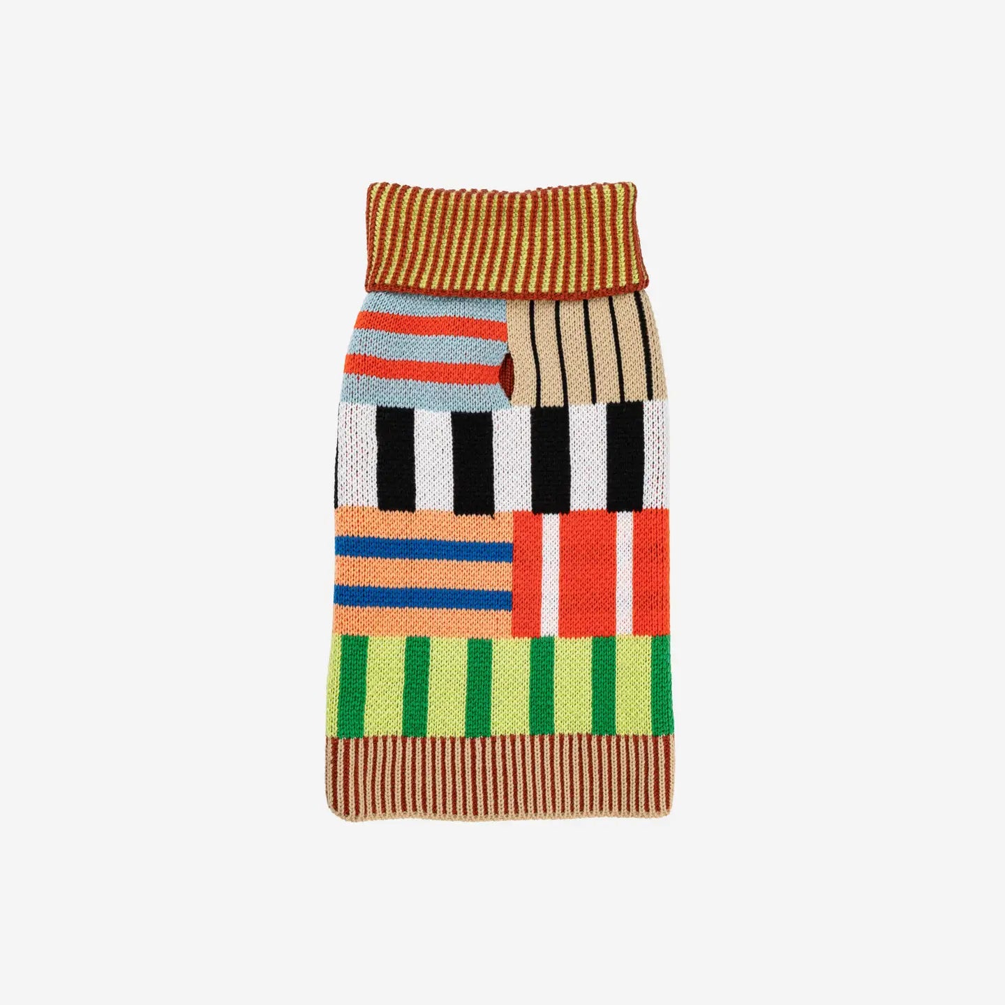 Patchwork Stripe Dog Sweater