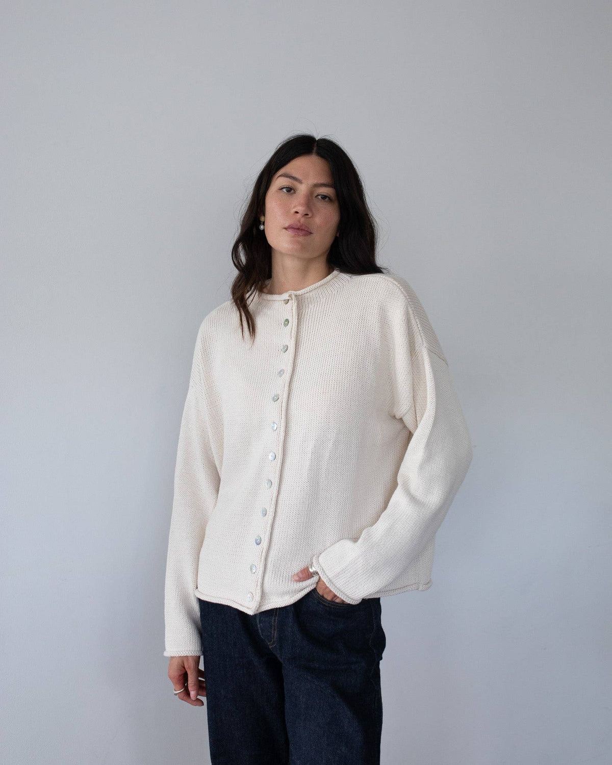 Honest Cotton - Gemma Cardigan: Fennel