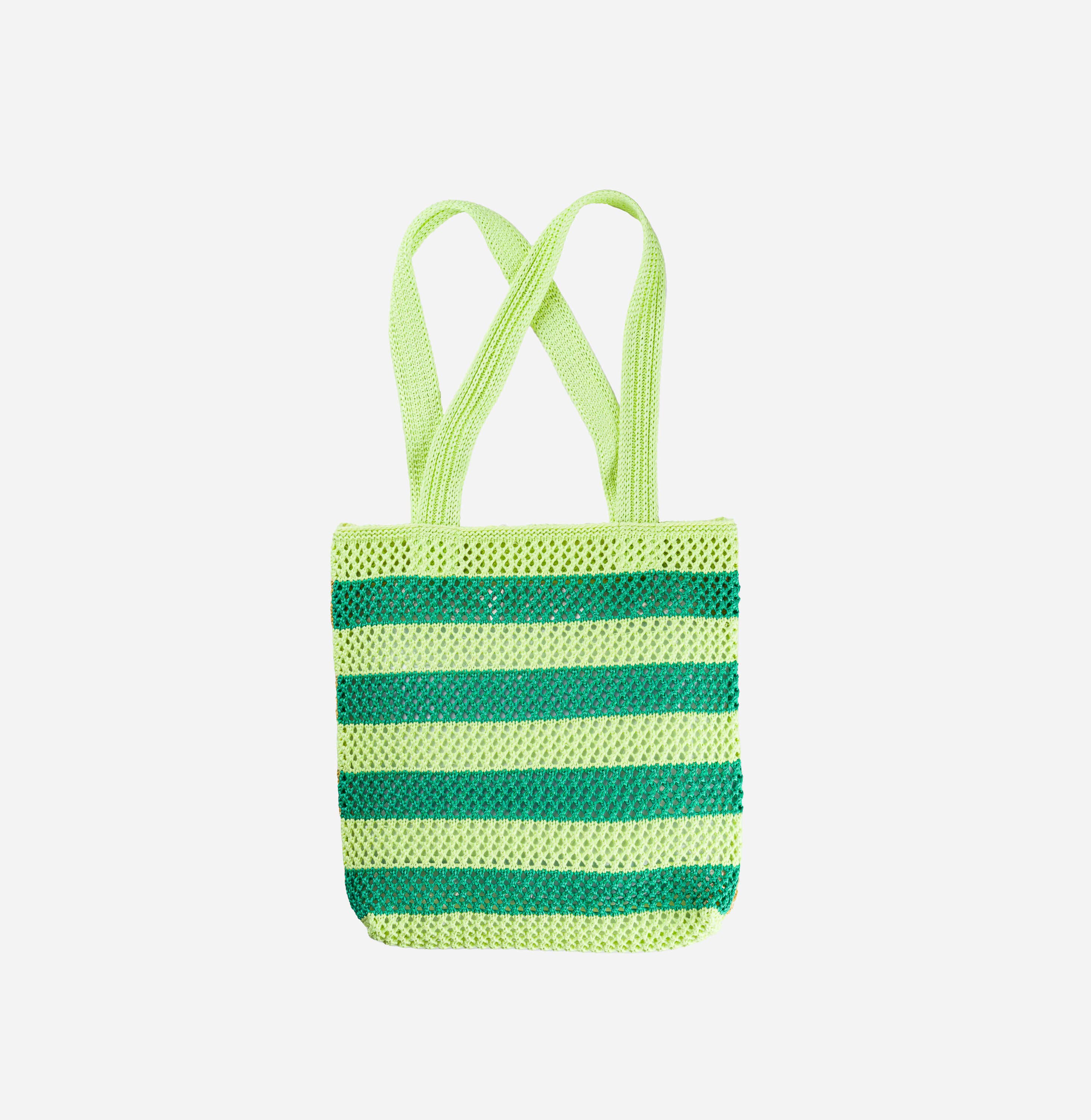 Stripe Raffia Tote