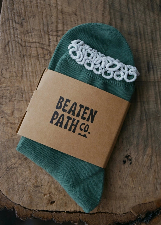 Ruffle Rib Quarter Socks