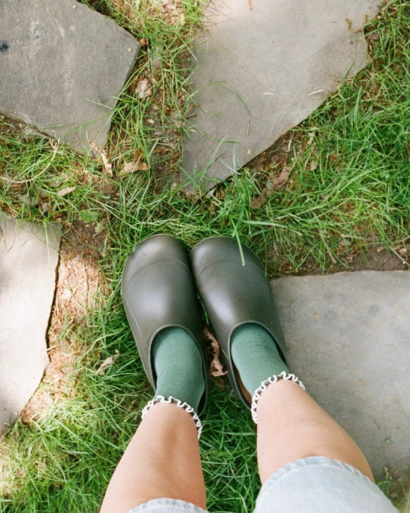 Ruffle Rib Quarter Socks