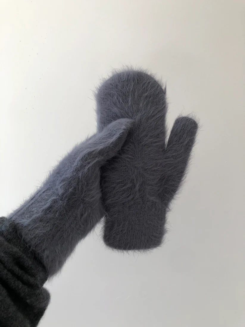 Fluffy Angora Mittens