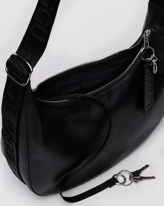 Recycled Leather Crescent Bag | Medium