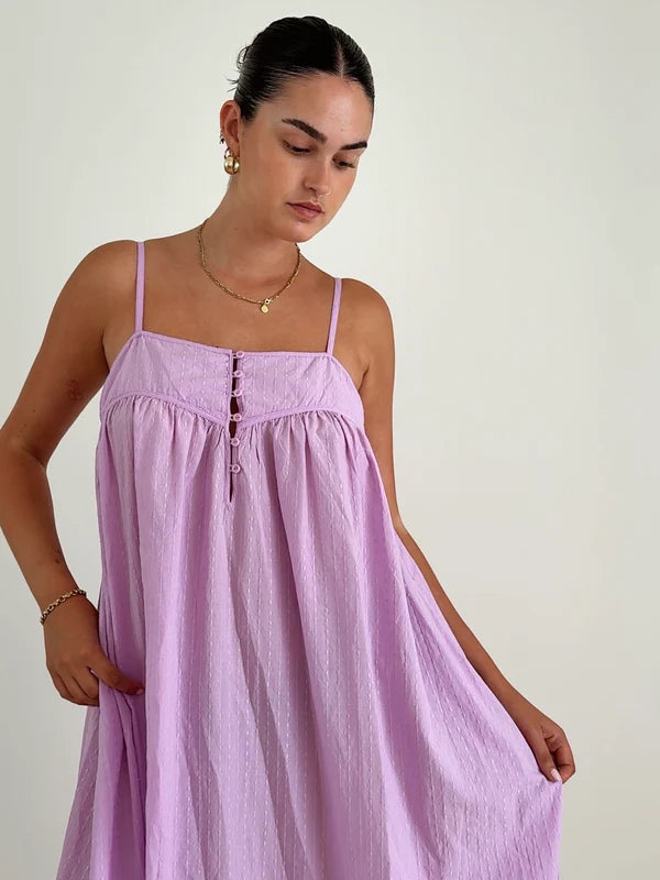 Beatrice Cotton Dress | Orchid