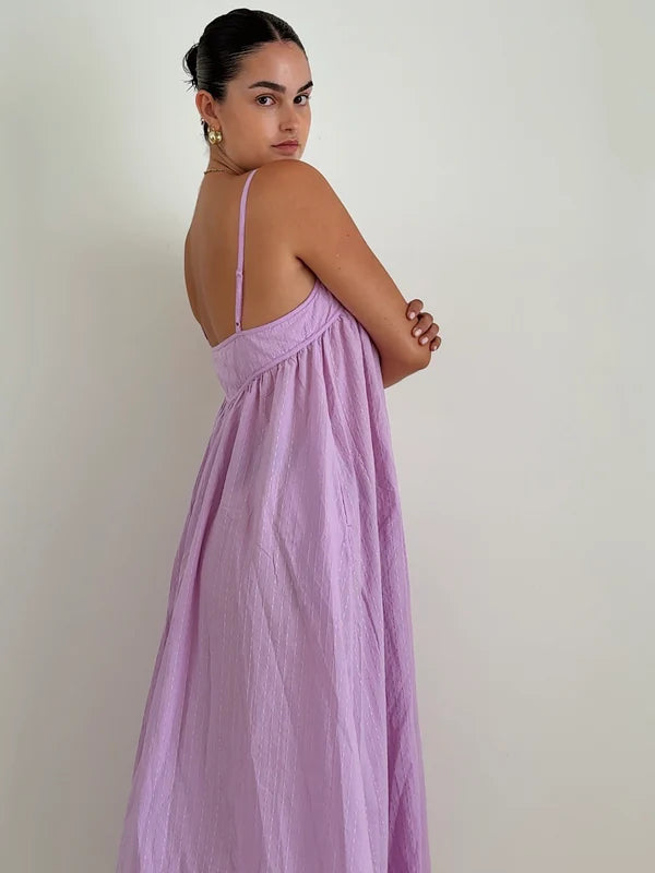 Beatrice Cotton Dress | Orchid